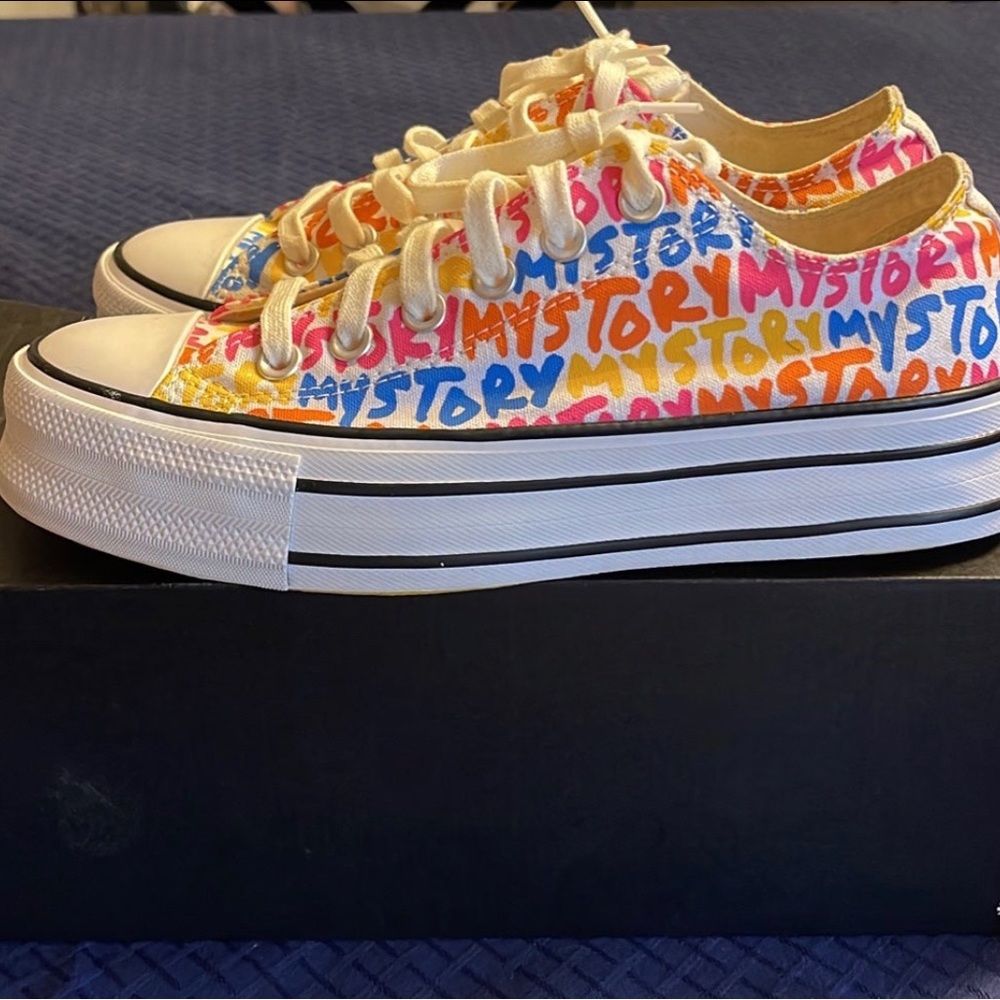Women's Chuck Tylor Converse  MY STORY Platform Low ' Size 7.5